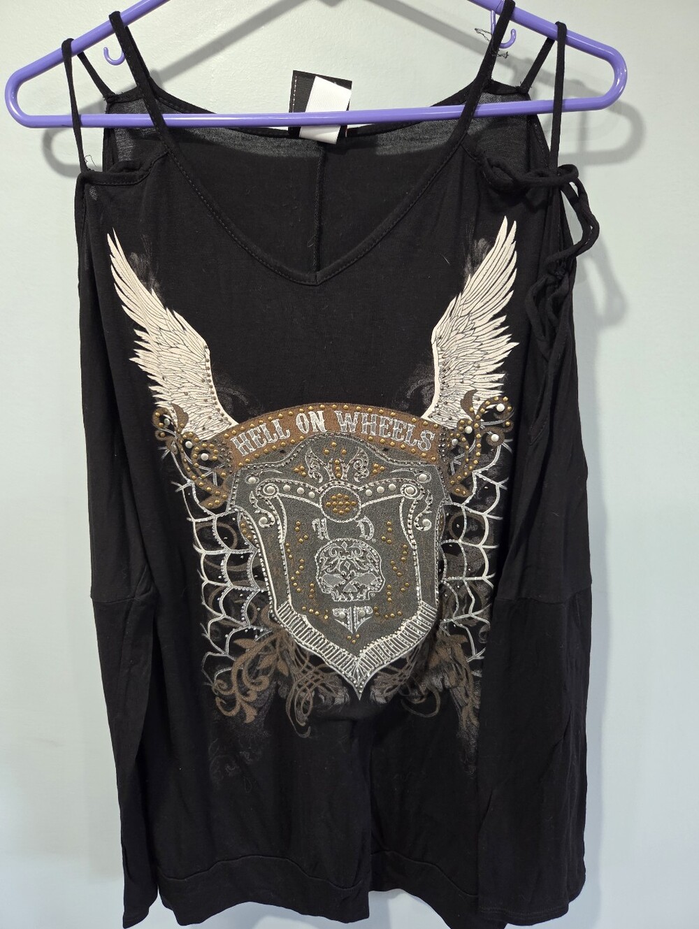 Y2k Harley-Davidson biker rhinestone shirt xl